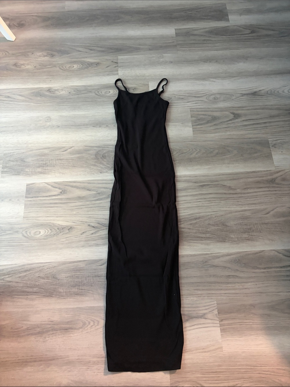 Black Slim Slip Maxi Dress - Women's